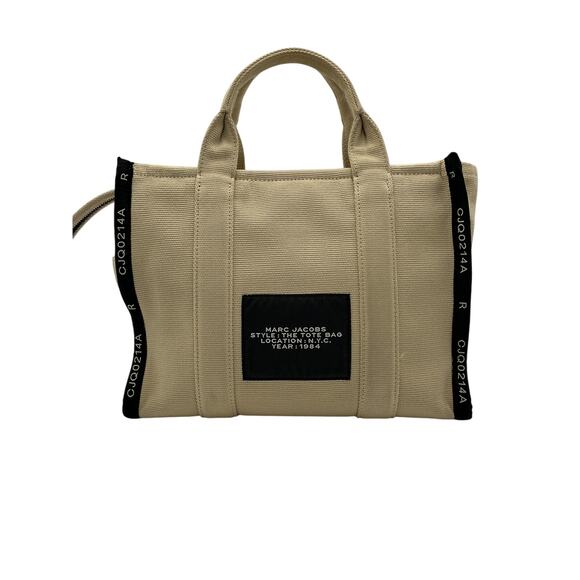 Marc Jacobs Beige Cotton The Small Jacquard Tote Bag - Picture 3 of 6